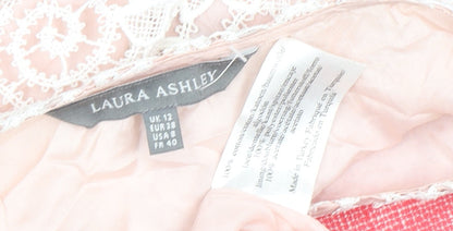 Laura Ashley Women's Pink Floral Lace Sheath Dress, Size 12