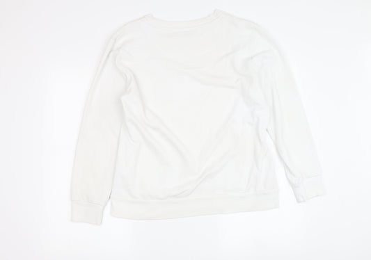 DKNY Women’s White Pullover Sweatshirt - Size M