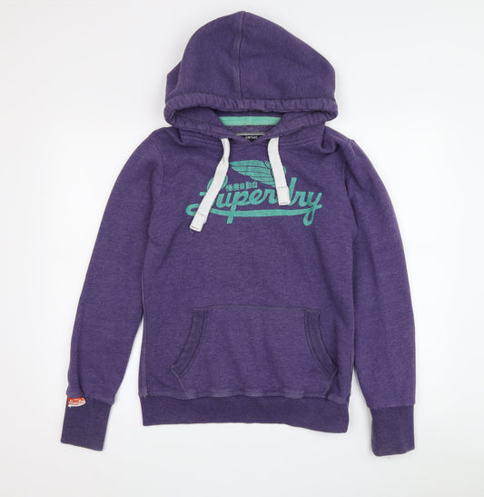 Superdry Women's Purple Pullover Hoodie Size S
