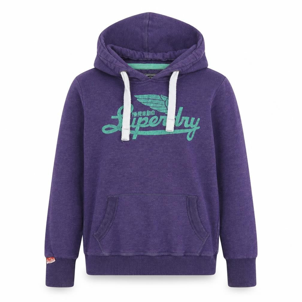 Womens UK Size S Superdry Purple Pullover Hoodie