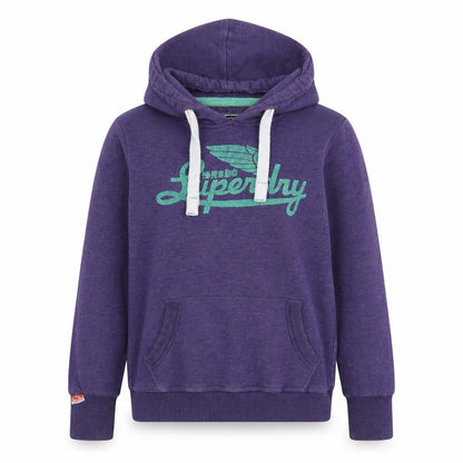 Womens UK Size S Superdry Purple Pullover Hoodie