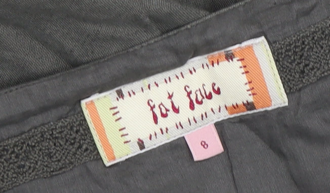 Fat Face Women's Grey A-Line Midi Skirt Size 8