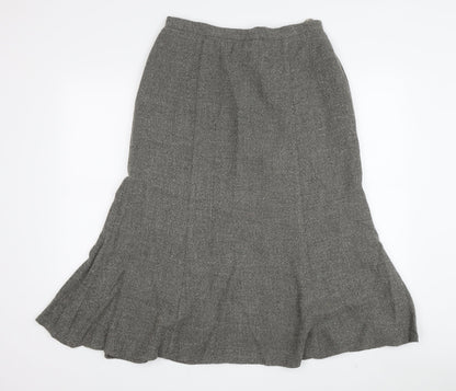 Eastex Women's Grey Tweed Midi Trumpet Skirt, Size 12