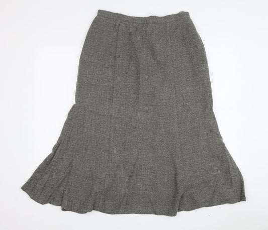 Eastex Women's Grey Tweed Midi Trumpet Skirt, Size 12