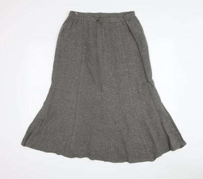 Eastex Women's Grey Tweed Midi Trumpet Skirt, Size 12
