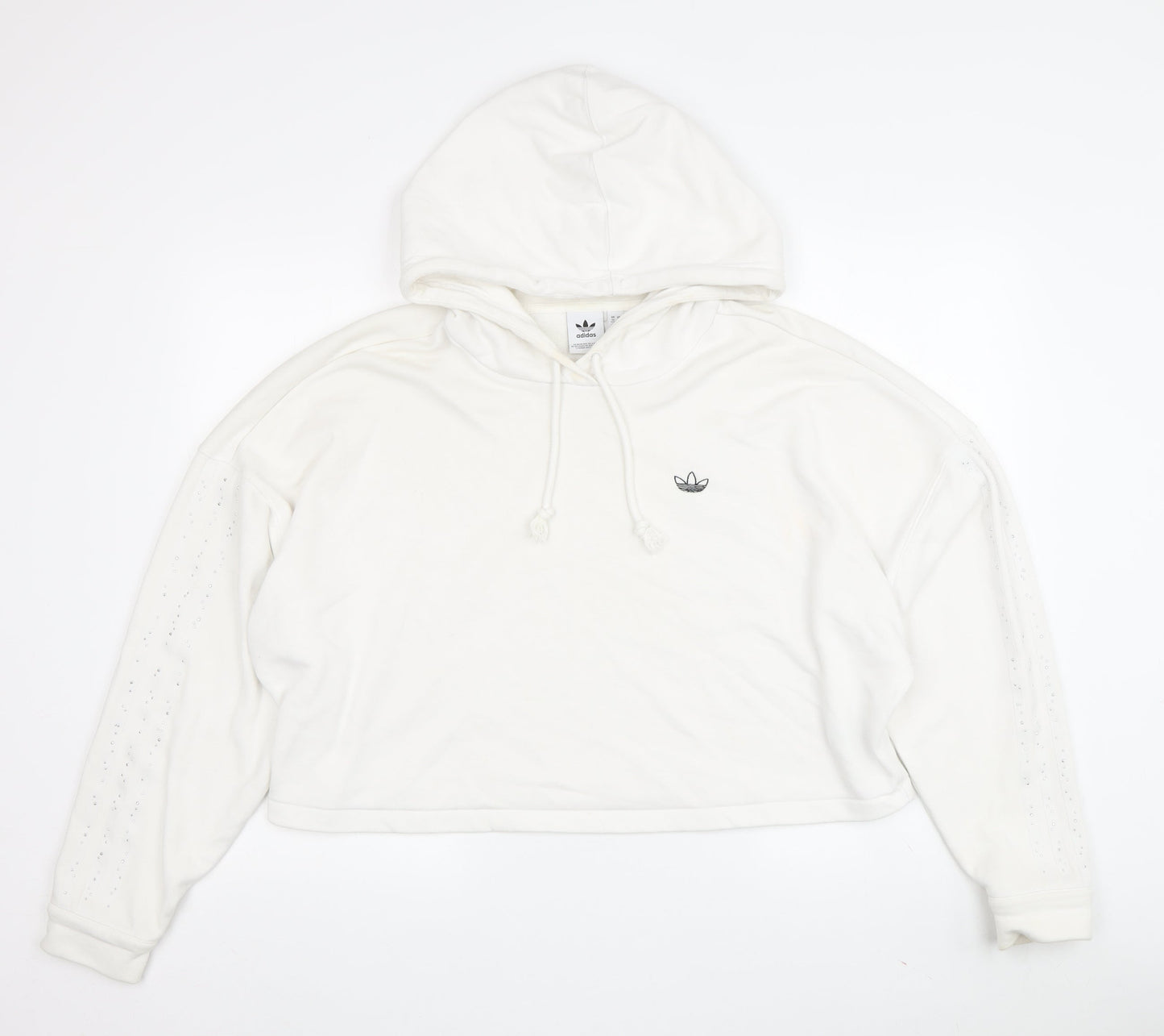 Adidas Women's White Hoodie Size 14 Pullover Casual