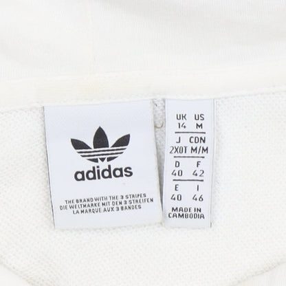 Adidas Women's White Hoodie Size 14 Pullover Casual