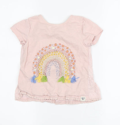 Mantaray Girls Pink Floral Tunic T-Shirt 3-4 Years
