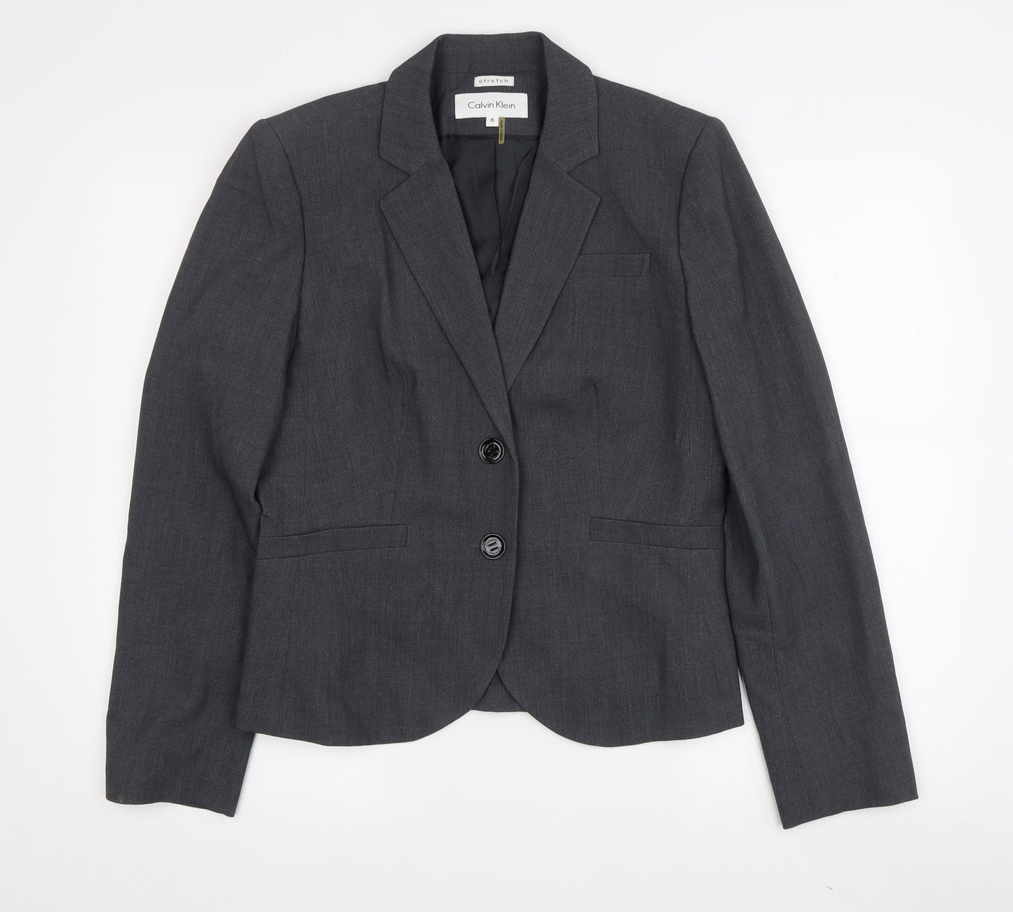 Womens UK Size 10 Calvin Klein Grey Basic Jacket