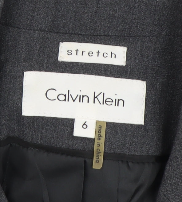 Womens UK Size 10 Calvin Klein Grey Basic Jacket