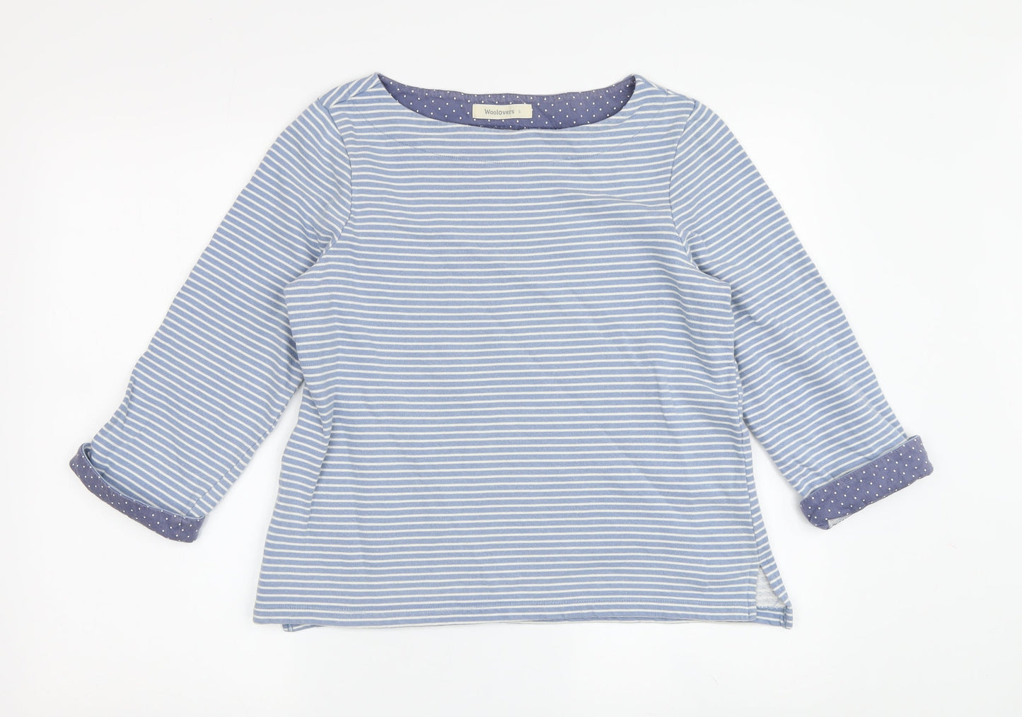 Womens UK Size S Woolovers Blue Basic Blouse