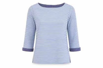 Womens UK Size S Woolovers Blue Basic Blouse