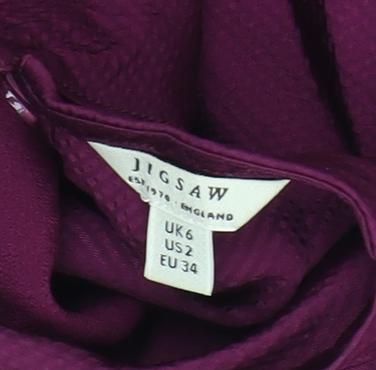 Womens UK Size 6 Jigsaw Purple  Blouse