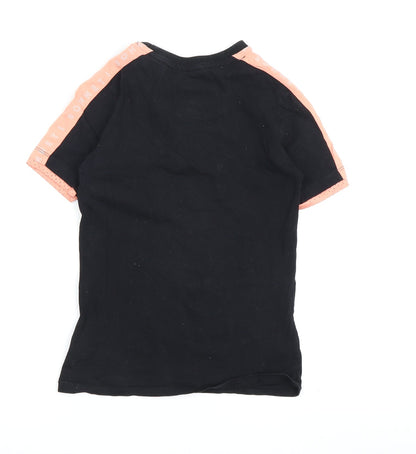 Sonneti Girls Black Graphic T-Shirt 8-9 Years Casual Style