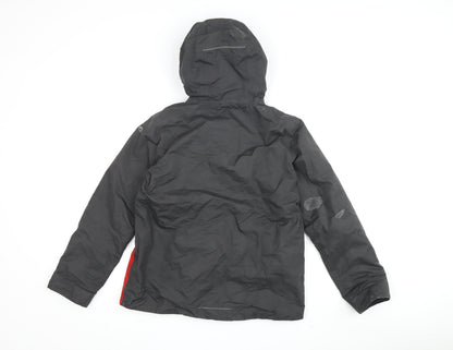 Craghoppers Boys Black Red Waterproof Parka, 11-12 Years