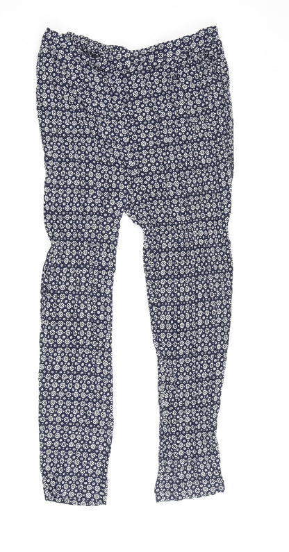 Laura Ashley Women's Blue Floral Trousers Size 16