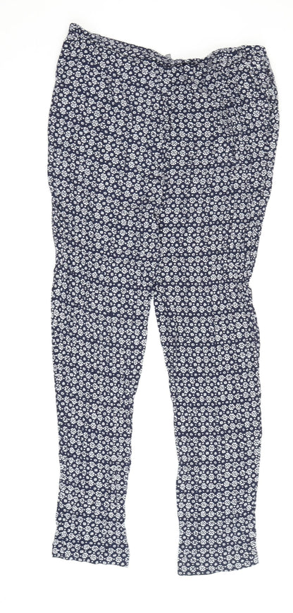 Laura Ashley Women's Blue Floral Trousers Size 16