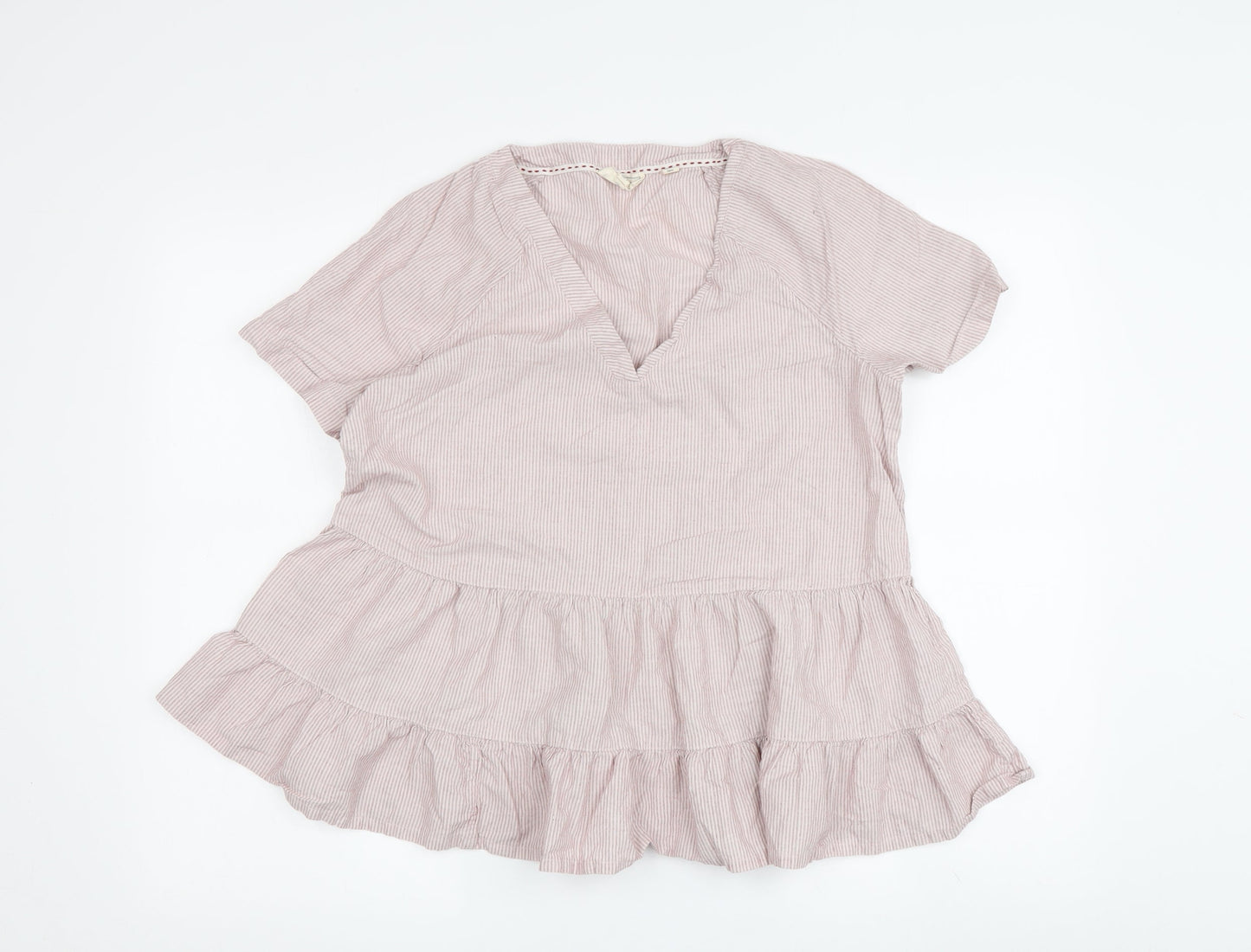 Womens UK Size 8 Fat Face Pink Tunic Blouse