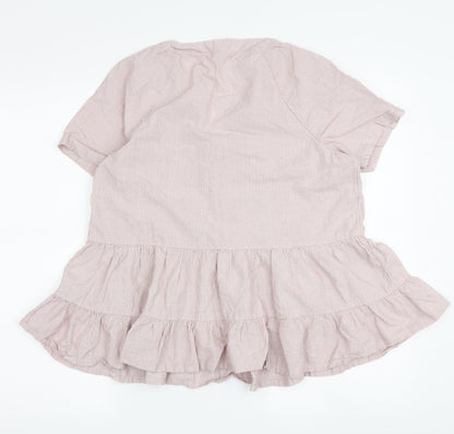 Womens UK Size 8 Fat Face Pink Tunic Blouse