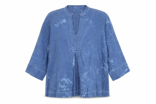 Austin Reed Women's Blue Linen Tunic Blouse, Size 14
