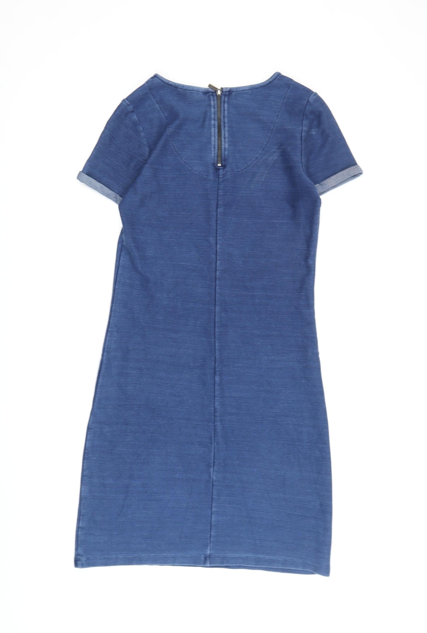 FatFace Women's Blue Knee Length T-Shirt Dress, Size 6