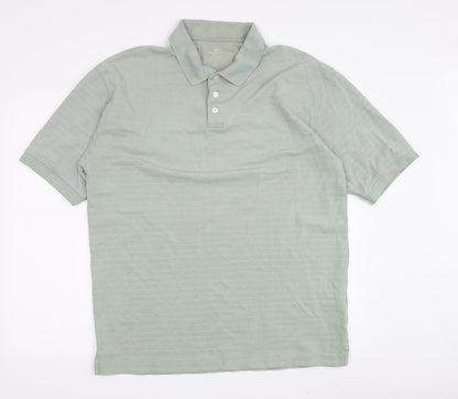 Dockers Men's Green Polo Shirt, Size L, Golf Style