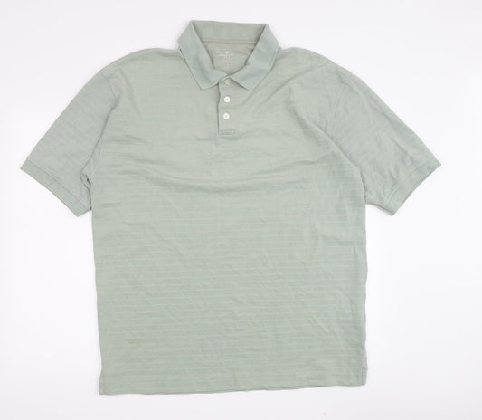 Dockers Men's Green Polo Shirt, Size L, Golf Style