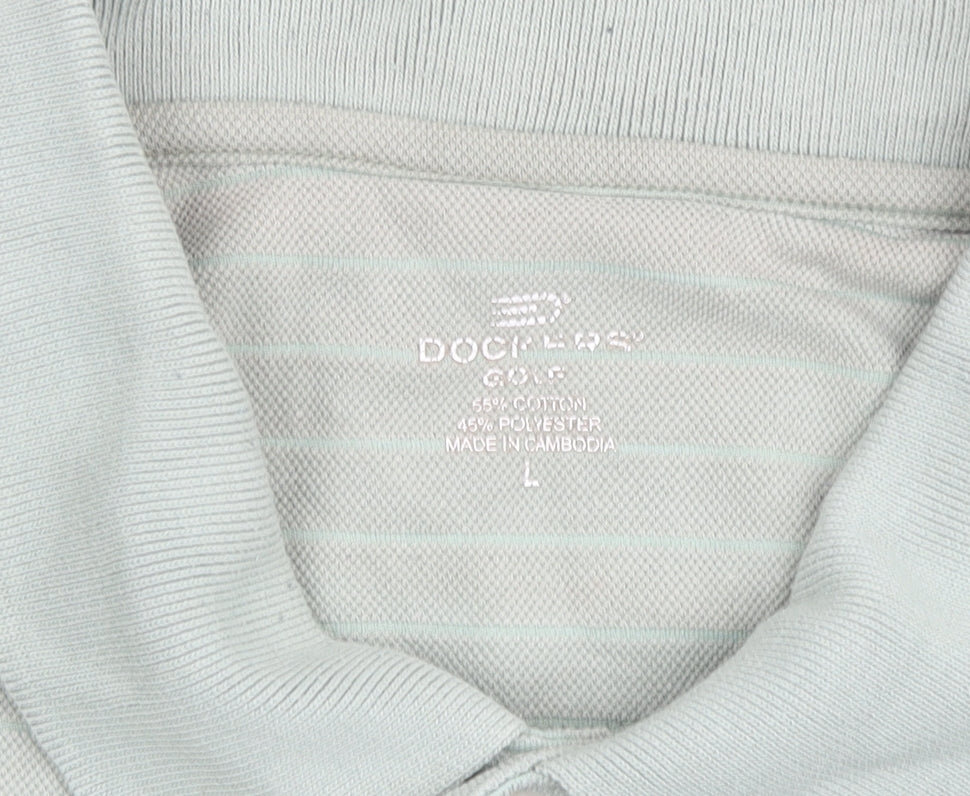 Dockers Men's Green Polo Shirt, Size L, Golf Style