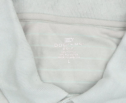 Dockers Men's Green Polo Shirt, Size L, Golf Style