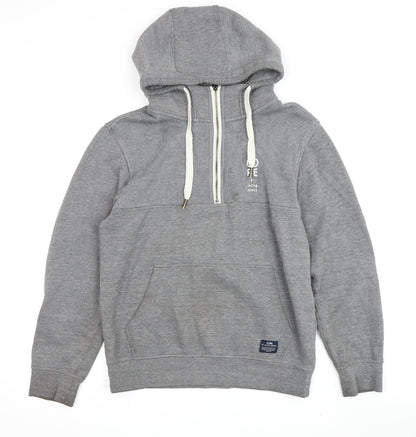 Mens UK Size M JACK & JONES Grey Full Zip Hoodie