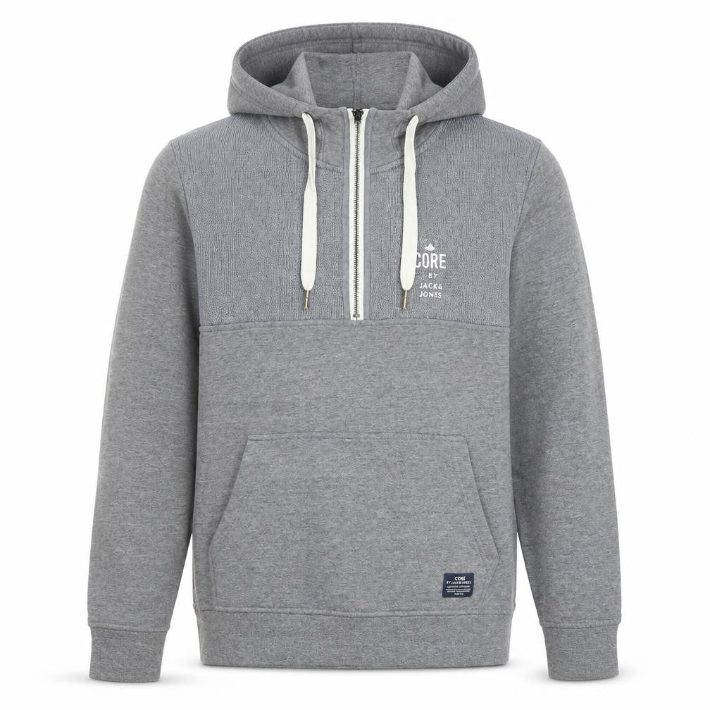 Mens UK Size M JACK & JONES Grey Full Zip Hoodie