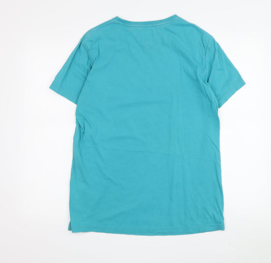 Tommy Hilfiger Men's Blue Graphic Print T-Shirt M