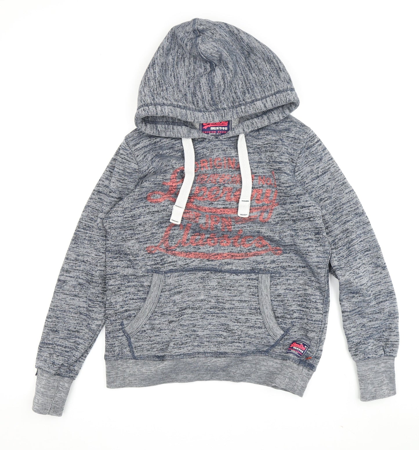 Superdry Women's Blue Pullover Hoodie S Casual Graphic