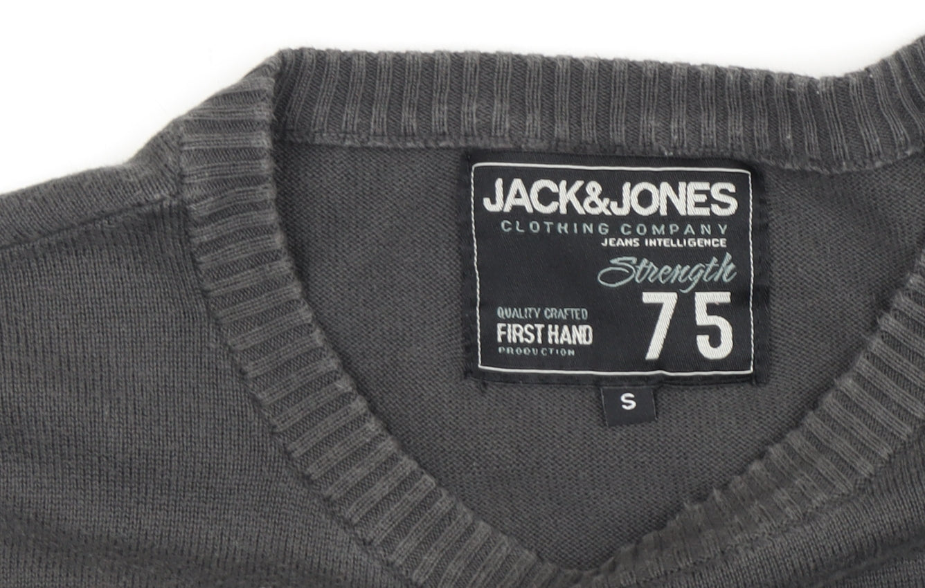 Jack & Jones Men's Black S Jumper, Logo Pullover