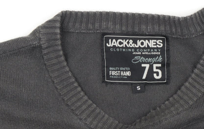 Jack & Jones Men's Black S Jumper, Logo Pullover