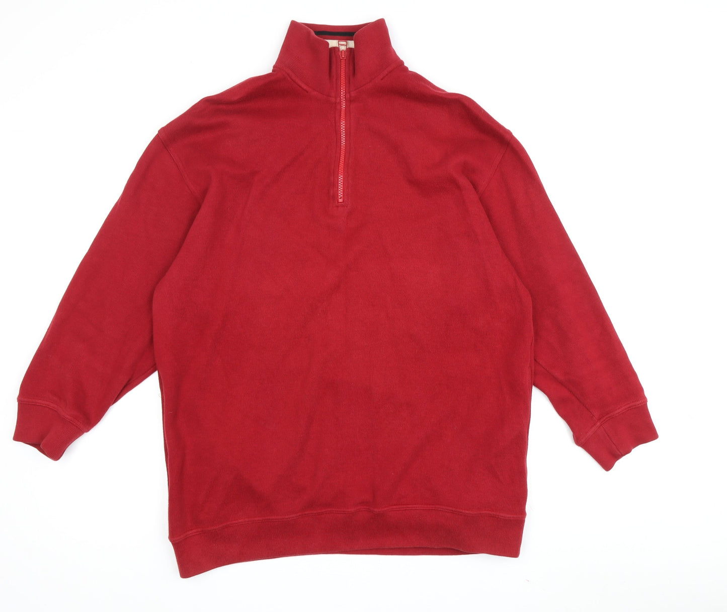 Mens UK Size M Glenmuir Red 1/4 Zip Sweatshirt