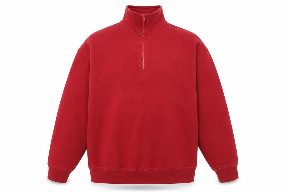 Mens UK Size M Glenmuir Red 1/4 Zip Sweatshirt