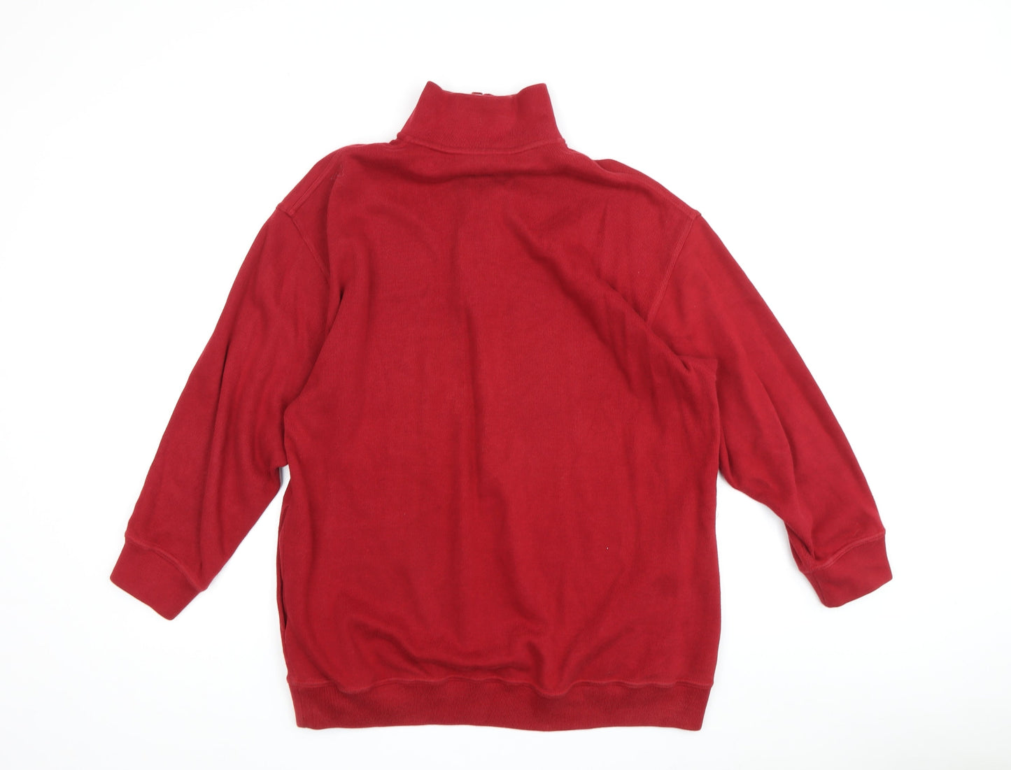 Mens UK Size M Glenmuir Red 1/4 Zip Sweatshirt