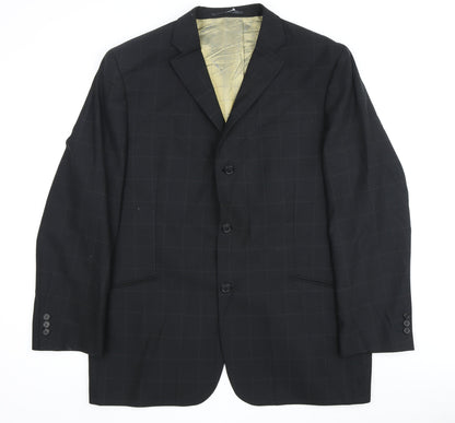 Mens UK Size 44 Ben Sherman Regular Black Suit Jacket