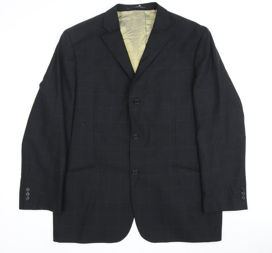 Mens UK Size 44 Ben Sherman Regular Black Suit Jacket
