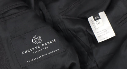 Mens UK Size 42 Chester Barrie Regular Black Suit Jacket