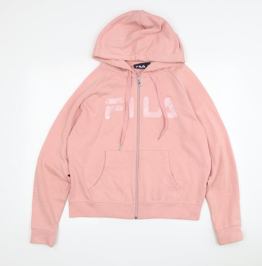 Fila Women's Pink Full Zip Hoodie - Size S