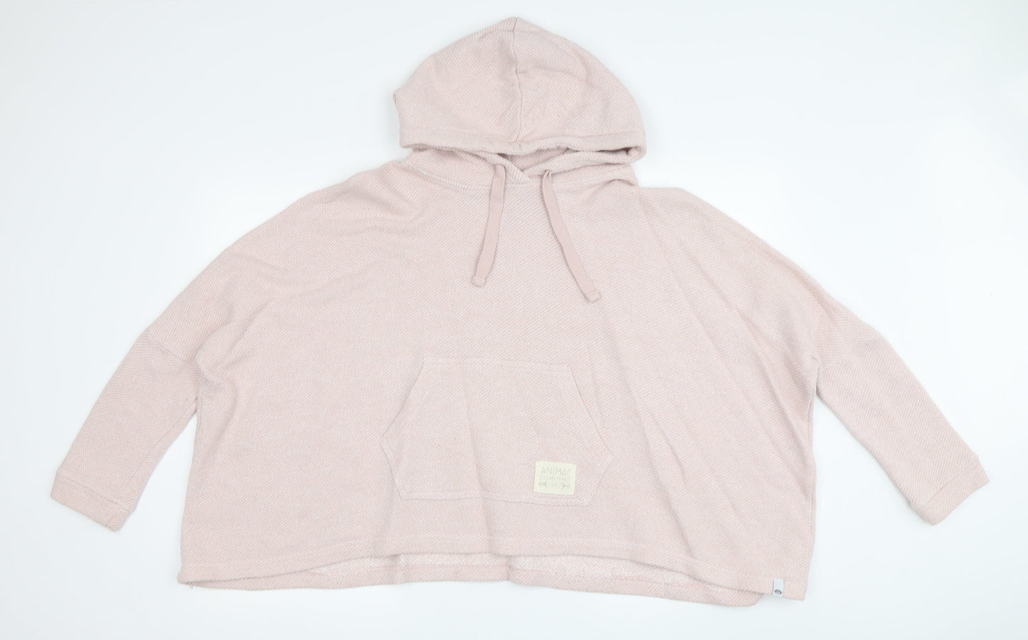 Animal Women's Pink Knit Pullover Hoodie, Size 8