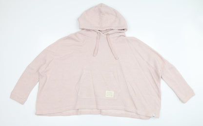 Animal Women's Pink Knit Pullover Hoodie, Size 8