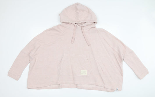 Animal Women's Pink Knit Pullover Hoodie, Size 8