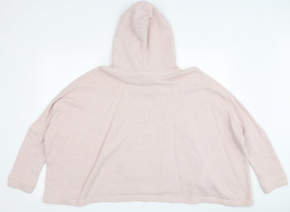 Animal Women's Pink Knit Pullover Hoodie, Size 8
