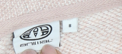 Animal Women's Pink Knit Pullover Hoodie, Size 8