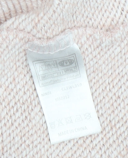 Animal Women's Pink Knit Pullover Hoodie, Size 8