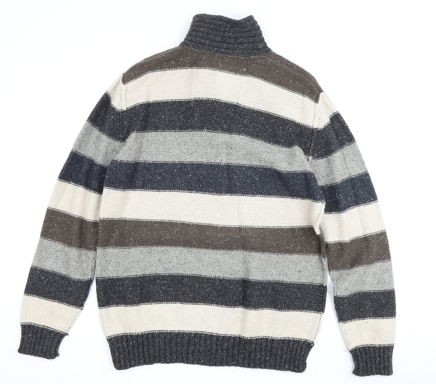 Mantaray Men's Multicoloured Striped Pullover Jumper, M