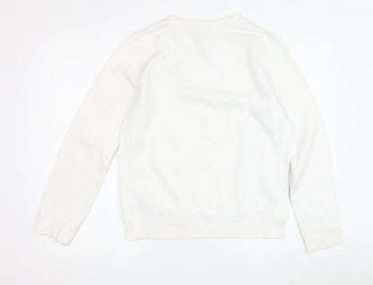 Nike Unisex White Logo Pullover Sweatshirt L